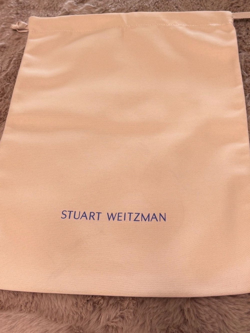 Stuart Weitzman Beige  Dust Bag Drawstring Storage Bag 13.5” x 10.5” New